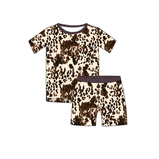 RUSTY COWHIDE | Two-Piece Short Sleeve Pajama Set