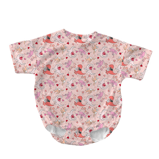 LOVE YOU MORE BAMBOO PREORDER | CUPID DINOS (PINK) - BUBBLE ROMPER