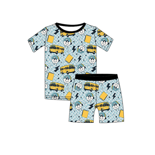 BACK TO SCHOOL | BLUE BUSES - TWO PIECE PAJAMA SET