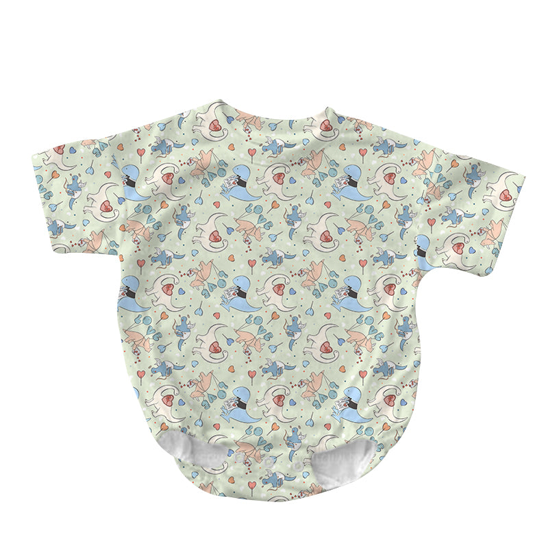 LOVE YOU MORE BAMBOO PREORDER | CUPID DINOS (BLUE) - BUBBLE ROMPER