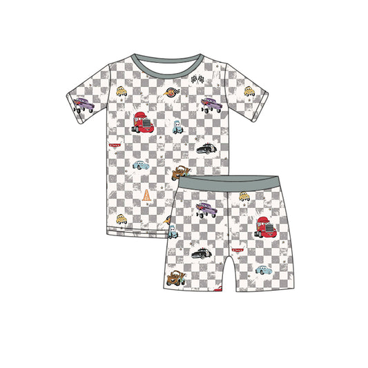 RADIATOR SPRINGS | Ka-Chow Check - Two-Piece Short Sleeve & Shorts Pajama Set