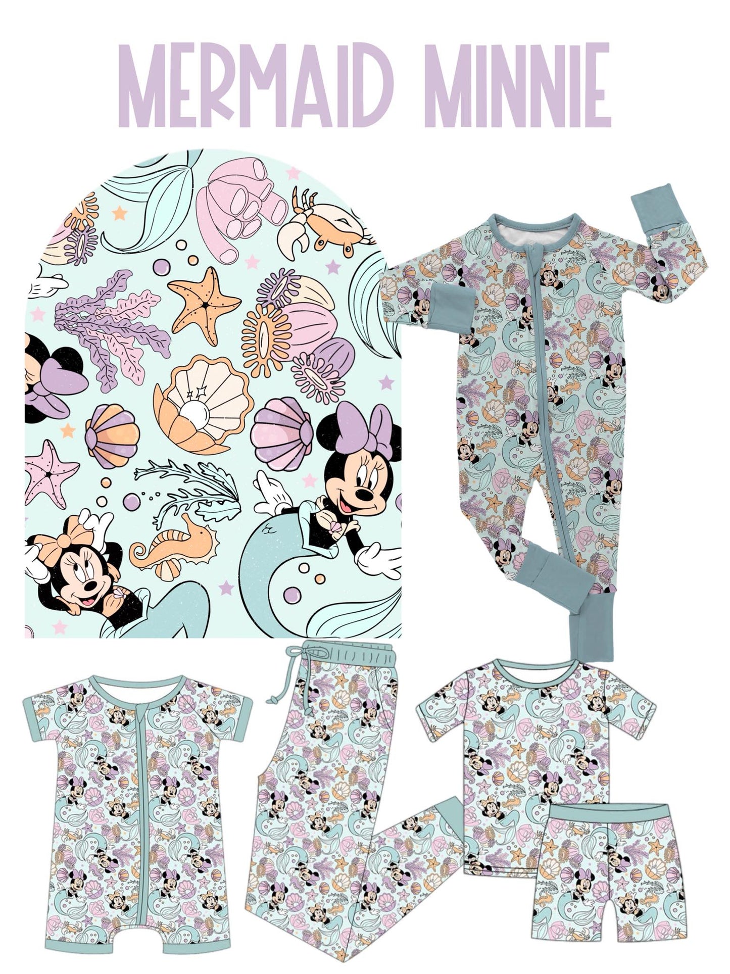 MERMAID MINNIE | Two-Piece Pajama Set