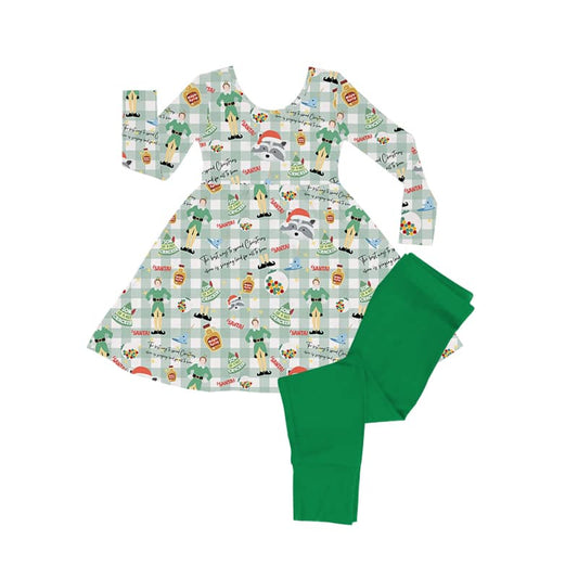 CHRISTMAS FRIENDS | Cotton-Headed Ninny Muggins - Twirl Dress W/ Solid Leggings