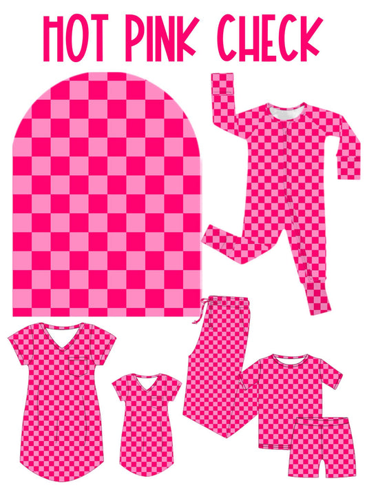 CHECKS + SOLIDS | HOT PINK CHECK