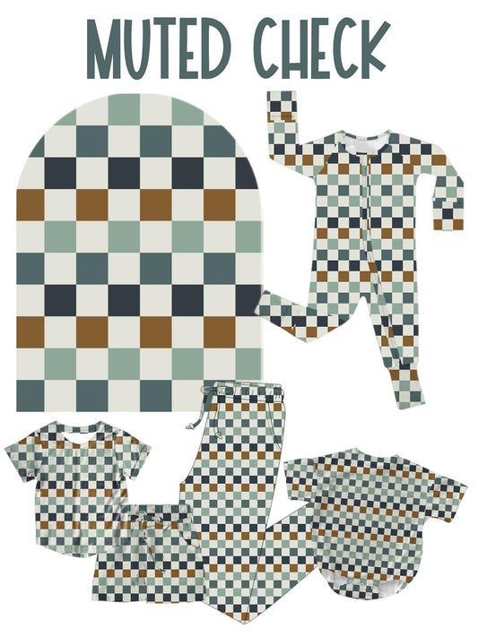 CHECKS + SOLIDS | MUTED CHECKS