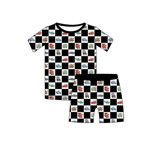 RADIATOR SPRINGS | Checkered Cars - Two-Piece Short Sleeve & Shorts Pajama Set