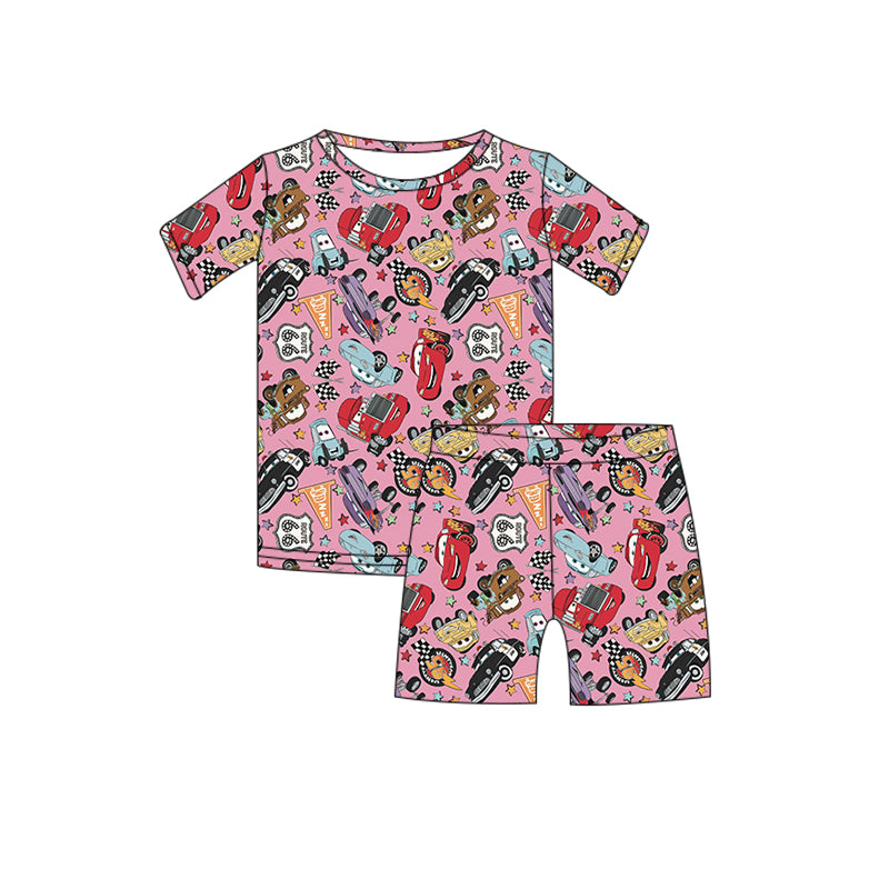 RADIATOR SPRINGS | Pink Racetrack - Two-Piece Short Sleeve & Shorts Pajama Set