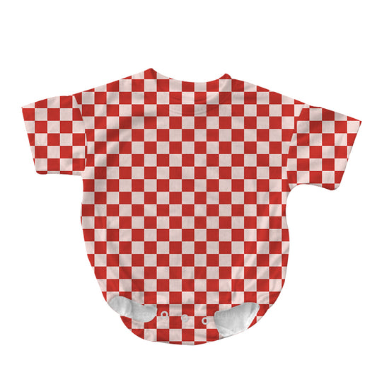 LOVE YOU MORE BAMBOO PREORDER | LOVE CHECKS - BUBBLE ROMPER