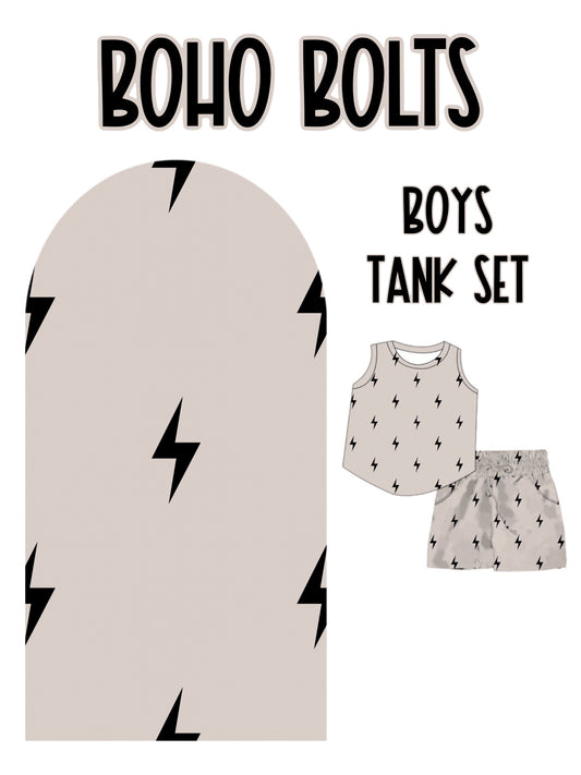 BOHO BOLTS BAMBOO - BOYS TANK SET