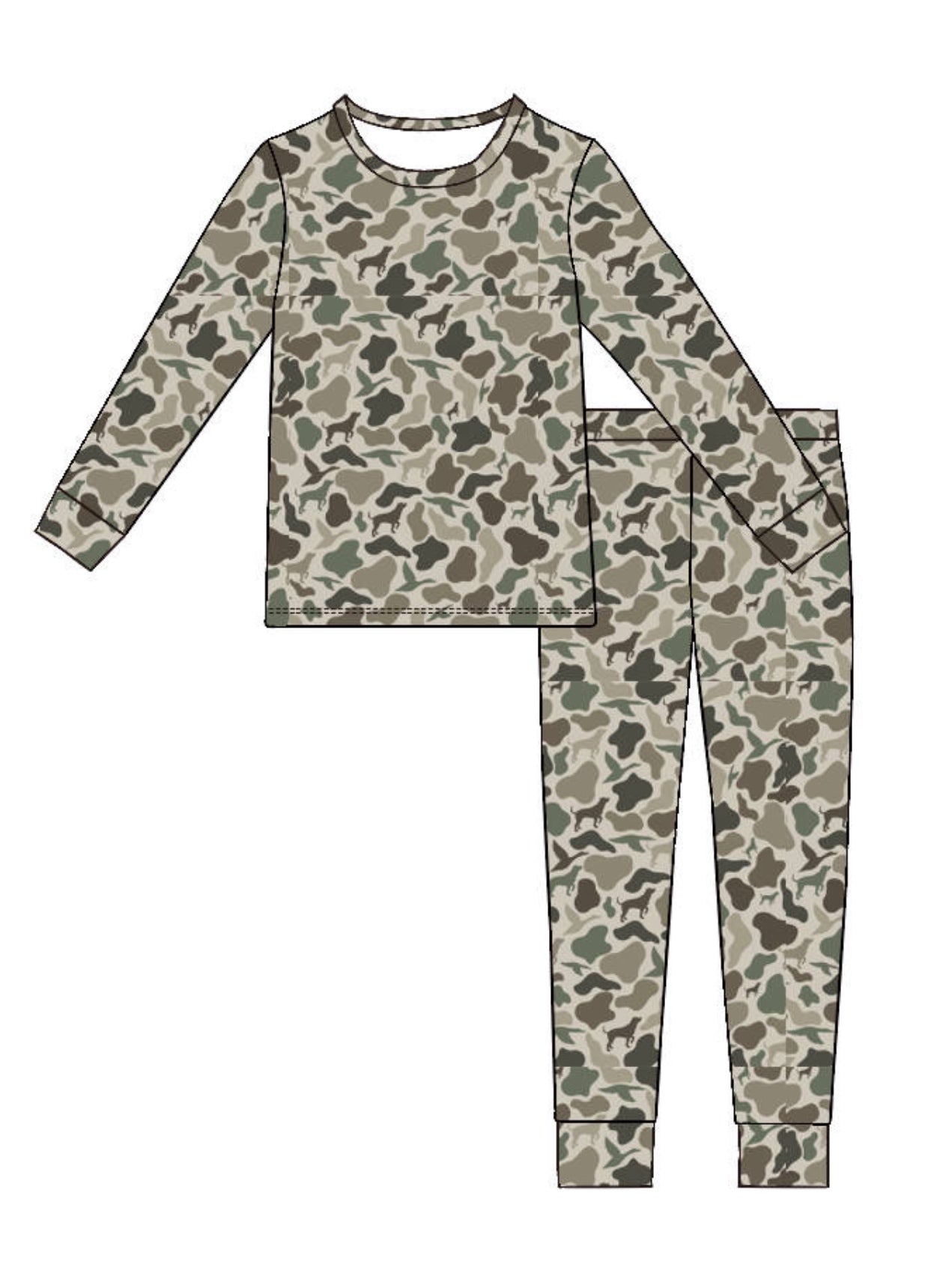 CAMO DOGS | Two-Piece Pajama Set